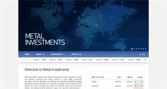 Desktop Screenshot of metalinvestments.com